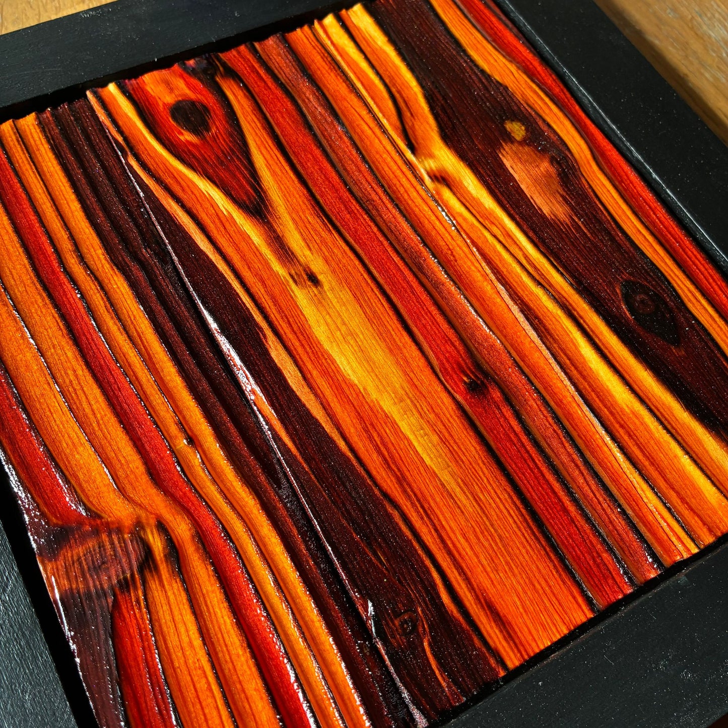 Ember Core - Framed Wood Wall Art